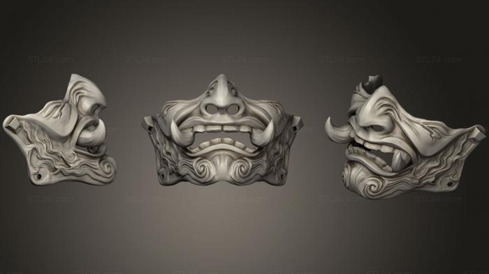 Mask (Samurai Mask1, MS_0271) 3D models for cnc